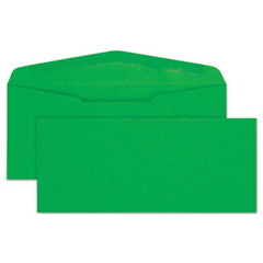 Quality Park™ Colored Envelope, #10, Commercial Flap, Gummed Closure, 4.13 x 9.5, Green, 25/Pack