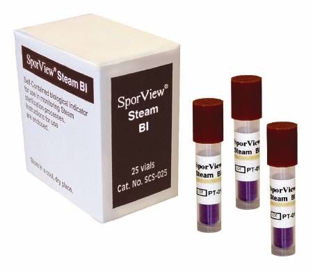 SPS Medical Supply SporView® Sterilization Biological Indicator Vial Steam