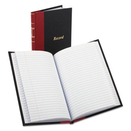 Pease® Record/Account Book, Black/Red Cover, 144 Pages, 5 1/4 x 7 7/8