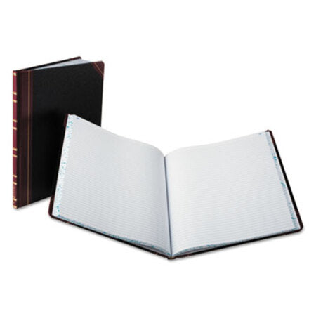 Pease® Record Ruled Book, Black Cover, 150 Pages, 10 1/8 x 12 1/4