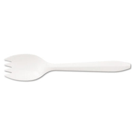 Boardwalk® Mediumweight Polypropylene Cutlery, Spork, White, 1000/Carton