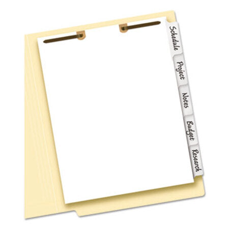 Avery® Write and Erase Tab Dividers for Classification Folders, 5-Tab, Side Tab, Letter