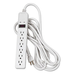 Fellowes® Basic Home/Office Surge Protector, 6 Outlets, 15 ft Cord, 450 Joules, Platinum