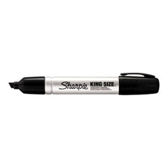 Sharpie® King Size Permanent Marker, Broad Chisel Tip, Black, Dozen