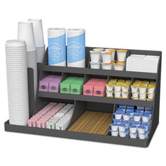 Mind Reader Extra Large Coffee Condiment and Accessory Organizer,24 x 11 4/5 x 12 1/2, Black
