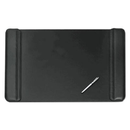 Artistic® Sagamore Desk Pad w/Flip-Open Side Panels, 36 x 20, Black