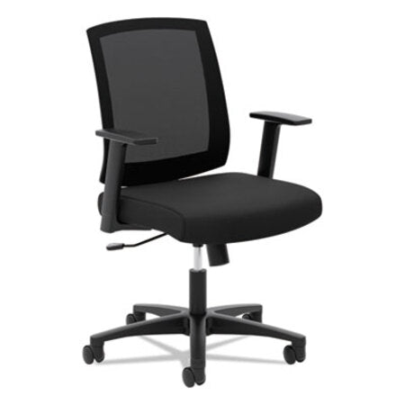 HON® Torch Mesh Mid-Back Task Chair, Supports up to 250 lbs., Black Seat/Black Back, Black Base