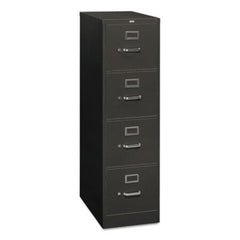 HON® 310 Series Four-Drawer Full-Suspension File, Letter, 15w x 26.5d x 52h, Charcoal