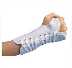 DJO Cock-Up Wrist Brace ProCare® Aluminum / Canvas Left Hand White Medium