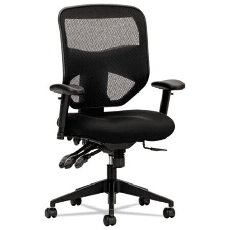 HON® VL532 Mesh High-Back Task Chair, Supports up to 250 lbs., Black Seat/Black Back, Black Base