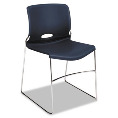 HON® Olson Stacker High Density Chair, Regatta Seat/Regatta Back, Chrome Base, 4/Carton