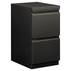 HON® Efficiencies Mobile File/File Pedestal, 15w x 19.88d x 28h, Charcoal