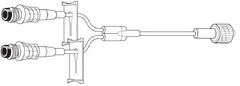 Baxter Extension Set 5 Inch Tubing 2 Ports 1 mL Priming Volume DEHP-Free - M-242440-2625 - Case of 200