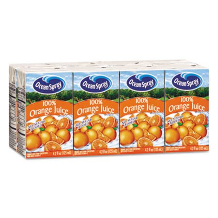 Ocean Spray® Aseptic Juice Boxes, 100% Orange, 4.2oz, 40/Carton