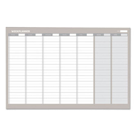 MasterVision® Weekly Planner, 36x24, Aluminum Frame