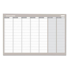 MasterVision® Weekly Planner, 36x24, Aluminum Frame