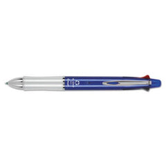 Pilot® Dr. Grip 4 + 1 Retractable Ballpoint Pen/Pencil, Black/Blue/Green/Red Ink, Blue Barrel
