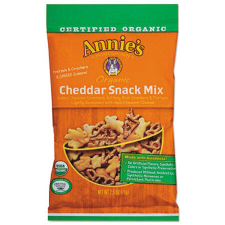 s Homegrown Organic Cheddar Snack Mix, 2.5 oz Bag, 12/Carton