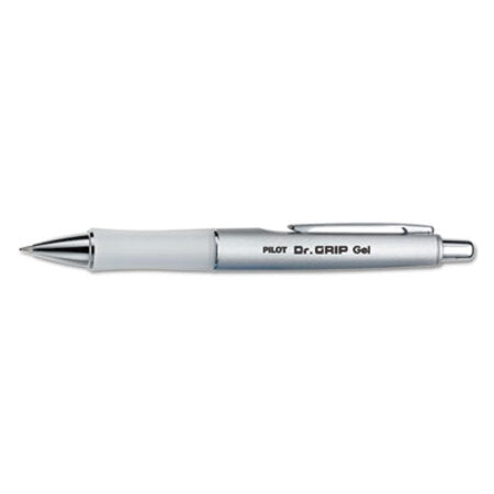 Pilot® Dr. Grip Limited Retractable Gel Pen, Fine 0.7mm, Black Ink, Platinum Barrel