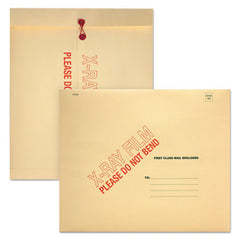 Quality Park™ X-Ray Film Mailer, Square Flap, String and Button Closure, 18 x 15, Manila, 100/Carton