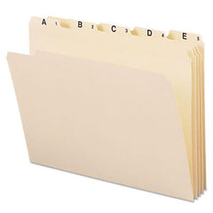 Smead® Indexed File Folder Sets, 1/5-Cut Tabs, A-Z, Letter Size, Manila, 25/Set