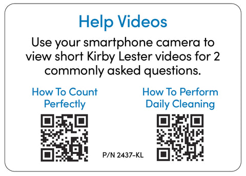 Laminated Label: Kirby Lester Help Videos