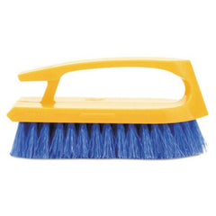 Rubbermaid® Commercial Long Handle Scrub Brush, 6" Brush, Yellow Plastic Handle/Blue Bristles