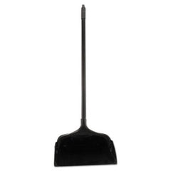 Rubbermaid® Commercial Lobby Pro Upright Dustpan, w/Wheels, 12 1/2 ", Polypropylene w/Vinyl Coat, Black