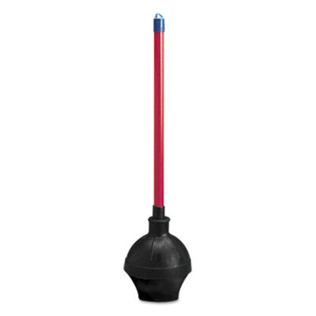 Boardwalk® Toilet Plunger, 18" Plastic Handle w/ 5 5/8" Dia Bowl, Red/Black