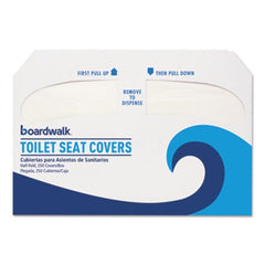 Boardwalk® Premium Half-Fold Toilet Seat Covers, 14.25 x 16.5, White, 250 Covers/Sleeve, 4 Sleeves/Carton