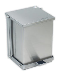 Detecto Scale Trash Can Detecto® 16 Quart Square Silver Stainless Steel Step On - M-245655-1645 - Each