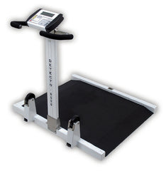 Detecto Scale Wheelchair Scale Detecto® Digital Display 1000 lbs. / 474 kg Capacity Black / White Battery Operated
