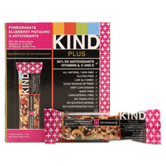 KIND Plus Nutrition Boost Bar, Pom. Blueberry Pistachio/Antioxidants, 1.4 oz, 12/Box