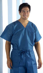 Tech Styles a Division of Encompass Scrub Shirt 2X-Large Dark Blue 2 Pockets Short Sleeve Unisex