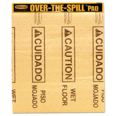 Rubbermaid® Commercial Over-The-Spill Pad Tablet with Medium Spill Pads, Yellow, 22/Pack