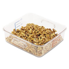 Rubbermaid® Commercial SpaceSaver Square Containers, 2 qt, 8.8 x 8.75 x 2.7, Clear