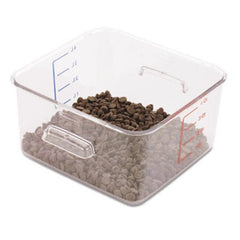 Rubbermaid® Commercial SpaceSaver Square Containers, 4 qt, 8.8 x 8.75 x 4.75, Clear
