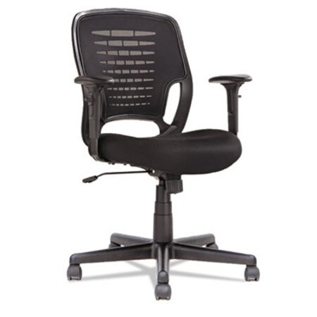 OIF Swivel/Tilt Mesh Task Chair, Supports up to 250 lbs, Black Seat/Black Back, Black Base