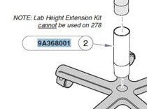 Midmark Lab Height Extension Kit