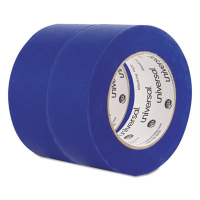 Universal® Premium Blue Masking Tape with UV Resistance, 3" Core, 48 mm x 54.8 m, Blue, 2/Pack