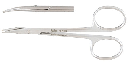 Miltex Tenotomy Scissors Miltex® Stevens 4-1/8 Inch Length OR Grade German Stainless Steel NonSterile Finger Ring Handle Curved Blade Blunt Tip / Blunt Tip - M-249694-2694 - Each