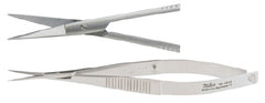 Miltex Iris Scissors Miltex® Noyes 4-1/2 Inch Length OR Grade German Stainless Steel NonSterile Thumb Handle with Spring Straight Blade Sharp Tip / Sharp Tip - M-249700-4018 - Each