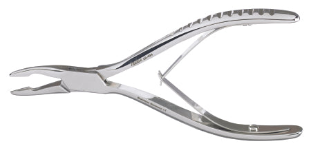 Oral Surgery Rongeur Friedman Slightly Curved, Very Delicate Double Spring Plier Type Handle 5-1/2 Inch Length