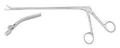 Uterine Biopsy Forceps Miltex® Wittner 8-1/2 Inch Length OR Grade German Stainless Steel NonSterile NonLocking Finger Ring Handle Curved 3.5 X 8 mm Tapered Oblong Bite w/Teeth on Lower Jaw