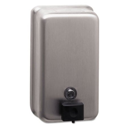 Bobrick ClassicSeries Surface-Mounted Soap Dispenser, 40 oz, 4.75 x 3.5 x 8.13, Stainless Steel