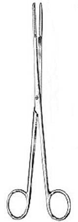 Uterine Dressing Forceps Miltex® Maier 10 Inch Length OR Grade German Stainless Steel NonSterile NonLocking Finger Ring Handle Straight Serrated Tips