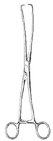 Tenaculum Forceps Miltex® Duplay 11 Inch Length OR Grade German Stainless Steel NonSterile Ratchet Lock Finger Ring Handle Curved Pointed Tip