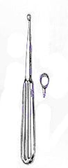 Dermal Curette Miltex® 6-1/4 Inch Length Single-ended Hollow Handle with Grooves Size 2 Tip Oval Cup Tip