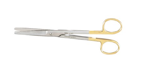 Miltex Dissecting Scissors Miltex® Mayo 6-3/4 Inch Length OR Grade German Stainless Steel / Tungsten Carbide NonSterile Finger Ring Handle Straight Beveled Blades Blunt Tip / Blunt Tip - M-250113-1886 - Each