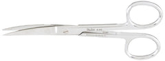 Miltex Operating Scissors Miltex® 4-1/2 Inch Length OR Grade German Stainless Steel NonSterile Finger Ring Handle Curved Blade Sharp Tip / Sharp Tip - M-250163-1237 - Each